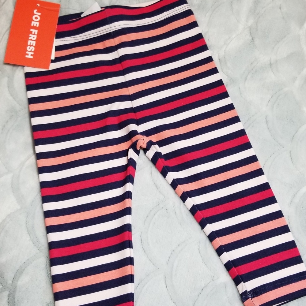 🛍 Joe Fresh Striped leggings 6-12 months